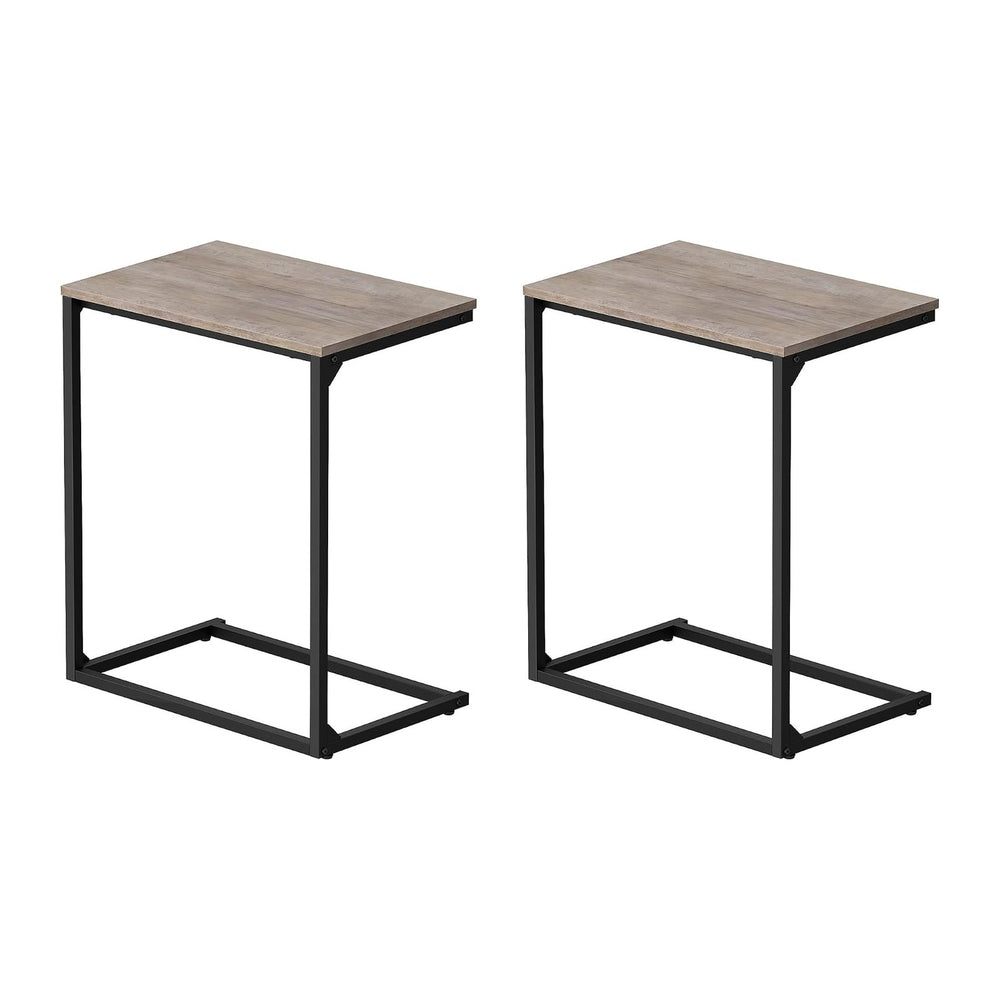VASAGLE Set of 2 C Shape End Tables, Small Coffee Tables for Couch Or Sofa, I...