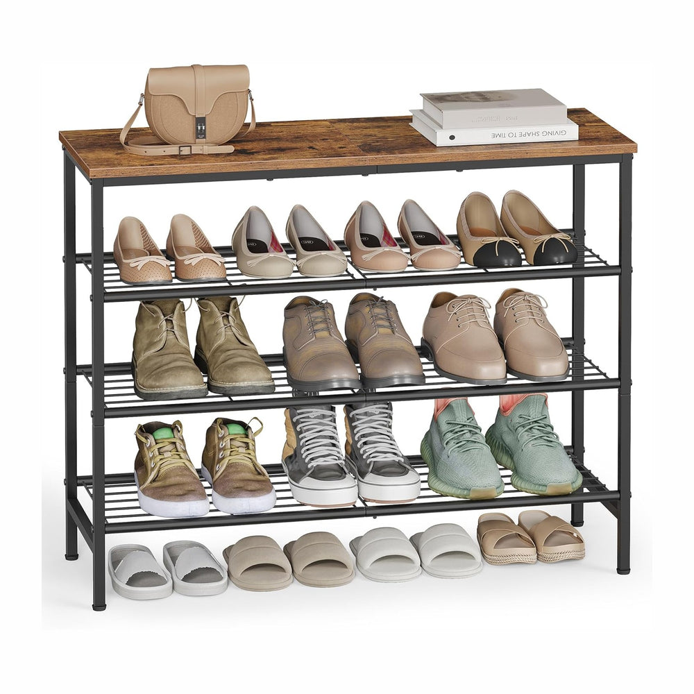 VASAGLE Shoe Rack, Shoe Storage Rack for Closet, Entryway, Living Room, Free ...