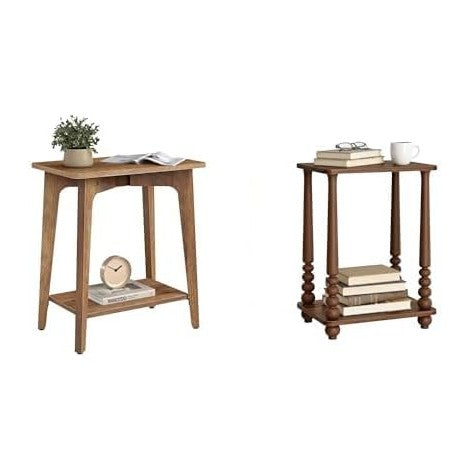 VASAGLE Small Rectangular End Table, Accent Nightstand for Small Spaces,Honey...