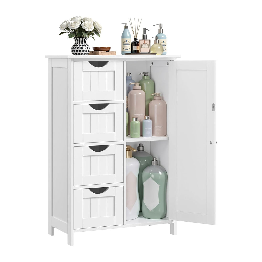 VASAGLE Storage Cabinet with Drawers, Freestanding Floor Cabinet with Door, 1...