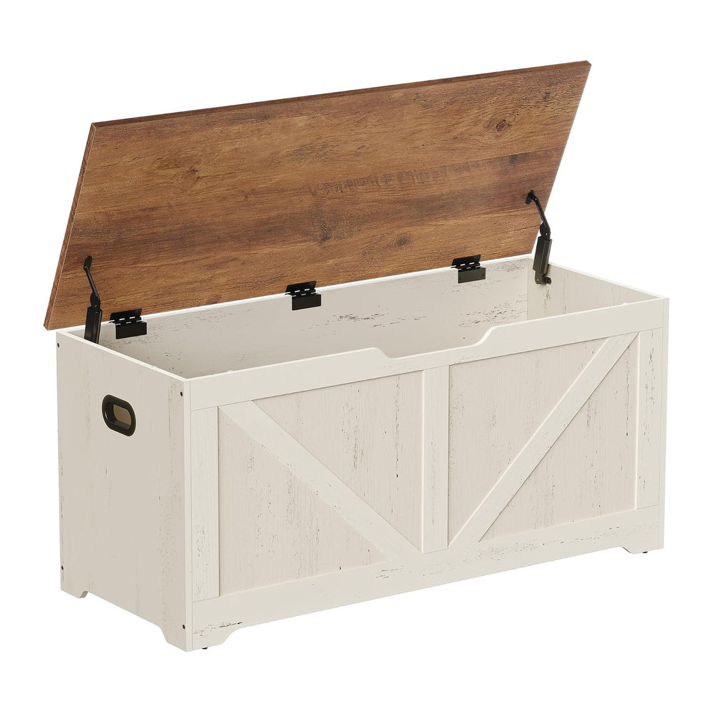 VASAGLE Storage Chest, Storage Bench with 2 Safety Hinges, Farmhouse Style, 1...