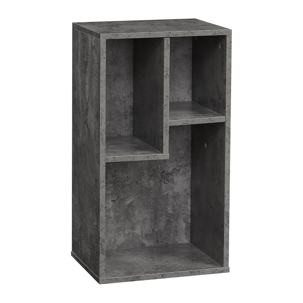 VECELO 4-Tier Rolling Bookshelf，Pearl White