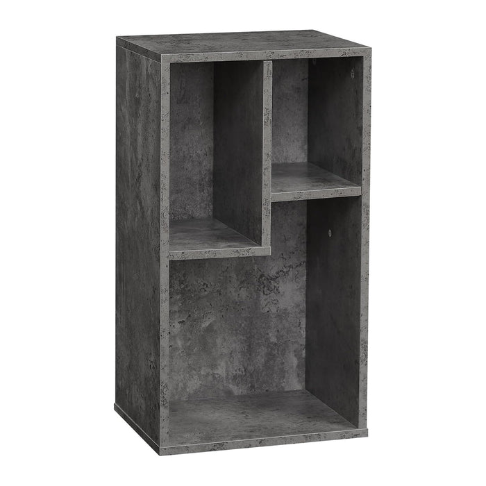 VECELO 4-Tier Rolling Bookshelf，Pearl White