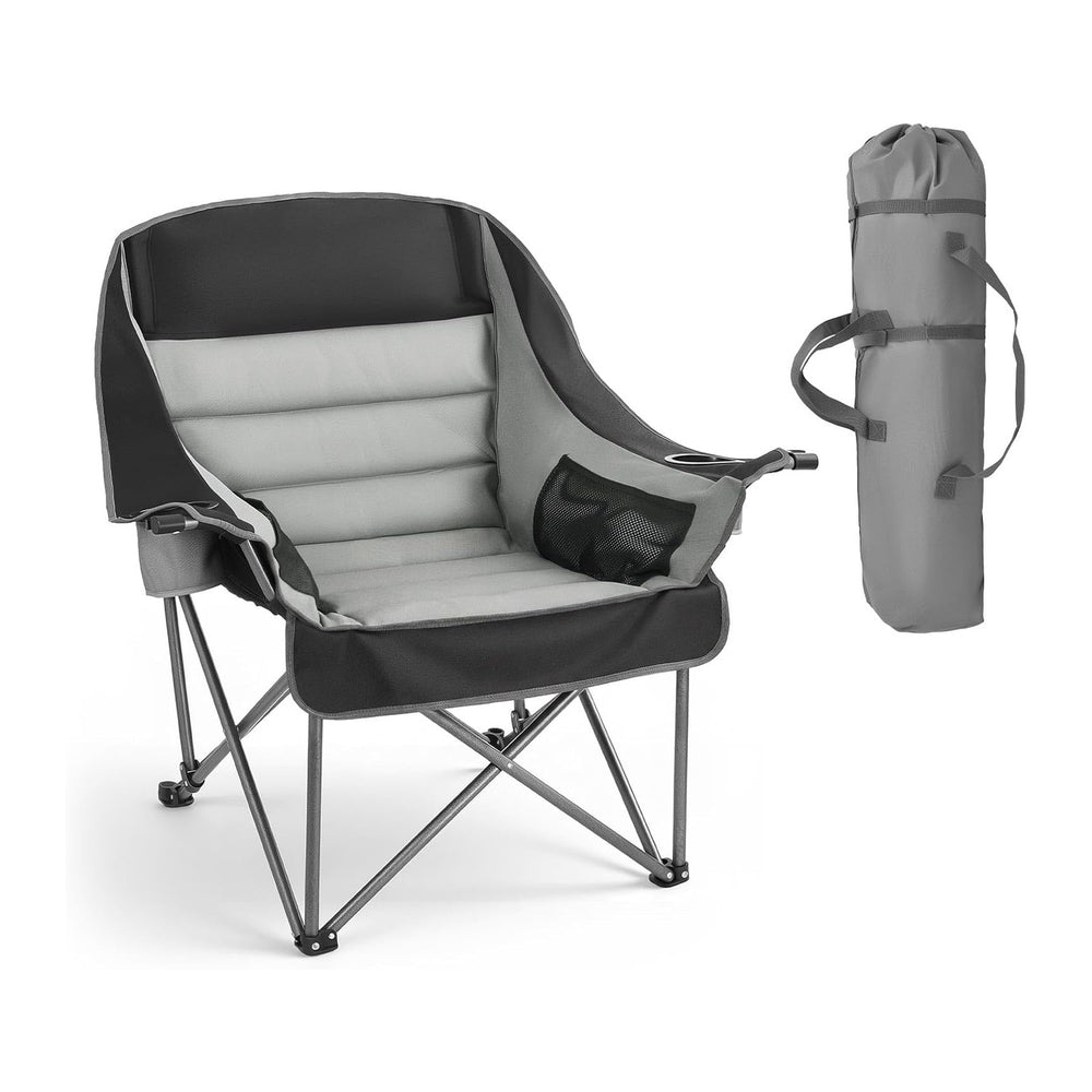 VEVOR Oversized Camping Chairs, 450 lbs Heavy Duty Support, Portable Padded F...