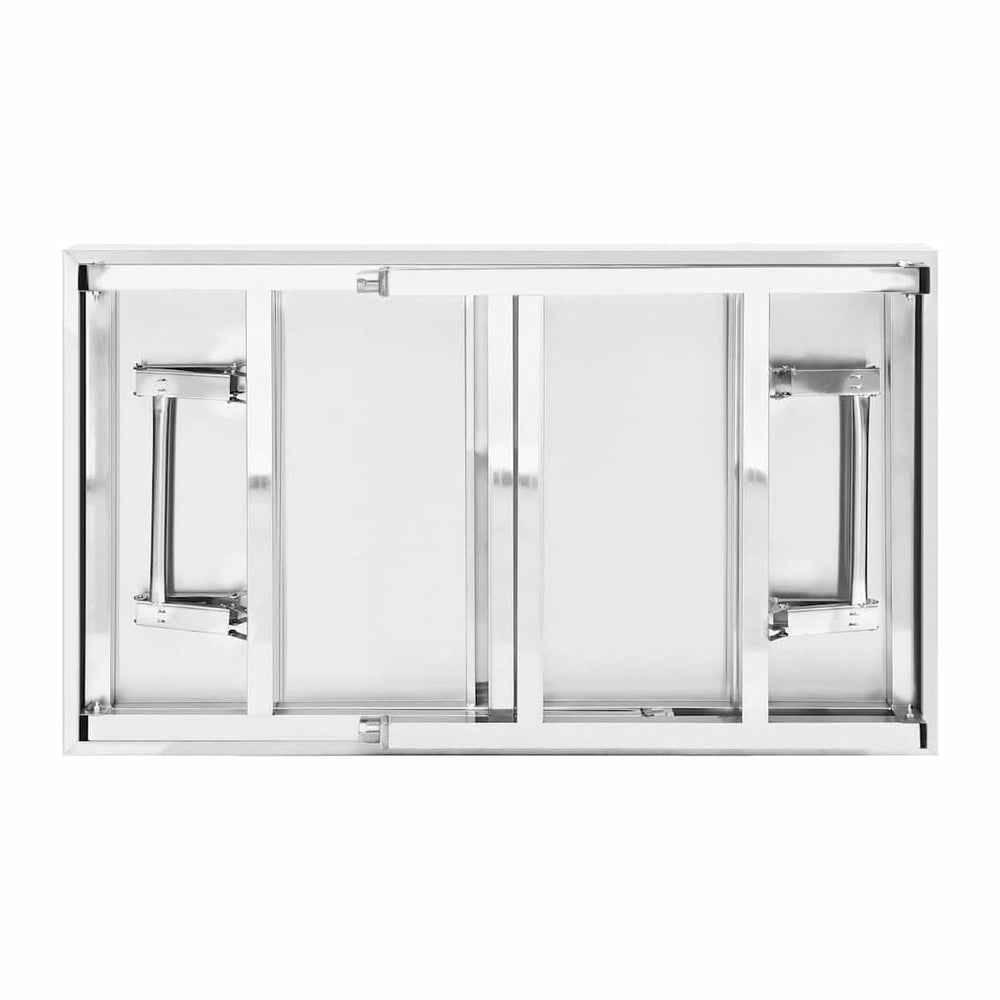 vidaXL Kitchen Folding Work Table 39.4"x24"x32" Stainless Steel