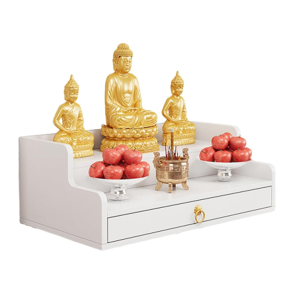 Wall Hanging God Shelf, Buddhist Altar De Madera Shrine with Retractable Pull...