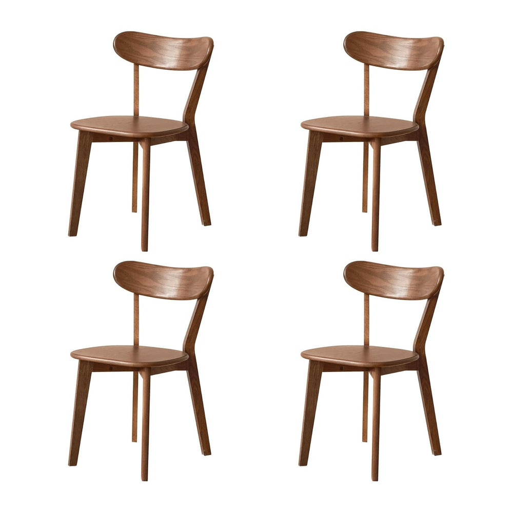 YESWOOD Oak Dining Chairs Set of 4, 100% Solid Wood Kitchen Chairs with Curve...