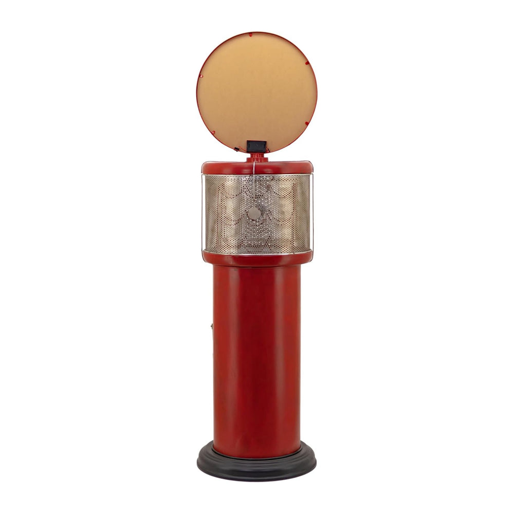 Zaer Ltd. Vintage Style Gas Pump Wine Rack with LED Light Accents, Route 66 D...