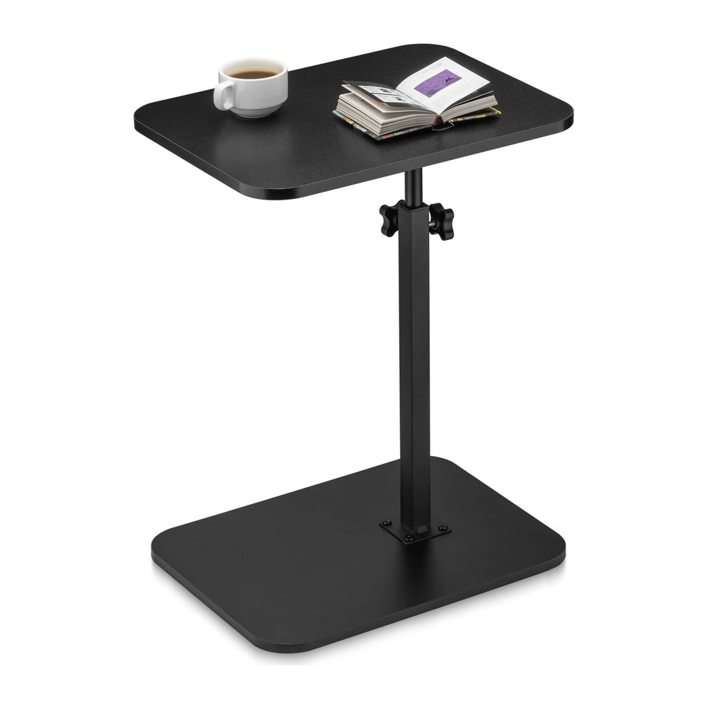 ZEAPTAC Portable TV Tray Table, End Table Adjustable Height 360° Swivel, Side...