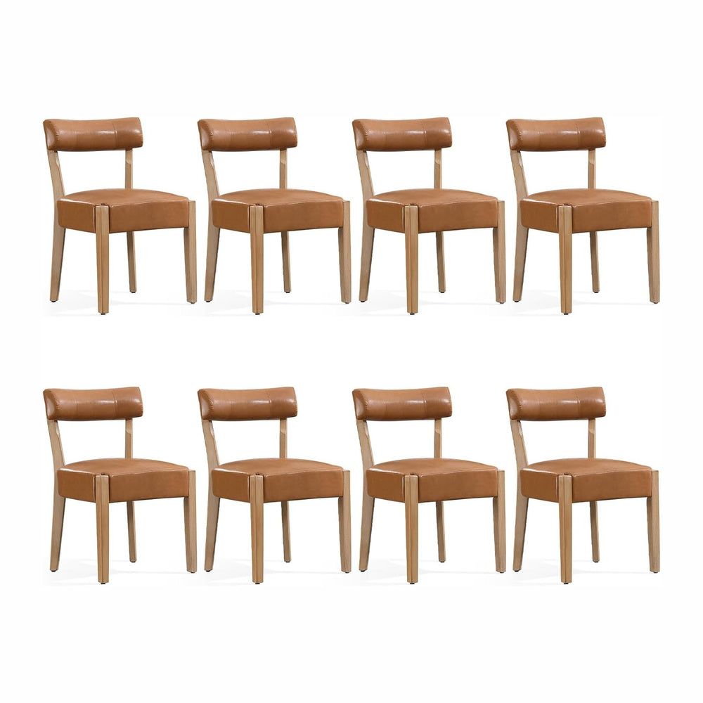 ZJhome Modern Dining Chairs Set of 8 Mid-Century Modern Faux Leather Upholste...